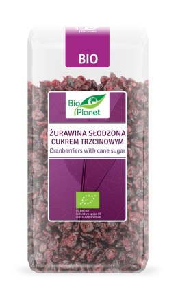 ŻURAWINA SŁODZONA CUKREM TRZCINOWYM BIO 400 g - BIO PLANET BIO PLANET - seria FIOLETOWA (owoce suszone)