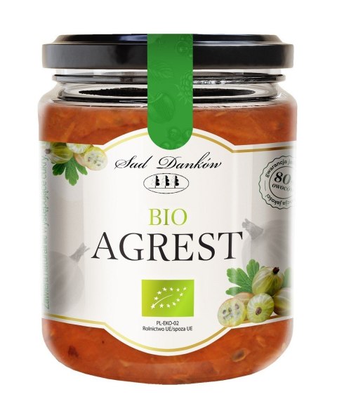 AGREST 80 % BIO 260 g - SAD DANKÓW SAD DANKÓW (przetwory owocowe) AGREST 80 % BIO 260 g - SAD DANKÓW SAD DANKÓW (przetwory owocowe)