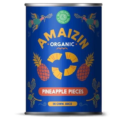 ANANAS KAWAŁKI W SOKU WŁASNYM BIO 400 g (250 g) - AMAIZIN AMAIZIN (napoje kokosowe, tortilla, chipsy, inne) ANANAS KAWAŁKI W SOKU WŁASNYM BIO 400 g (250 g) - AMAIZIN AMAIZIN (napoje kokosowe, tortilla, chipsy, inne)