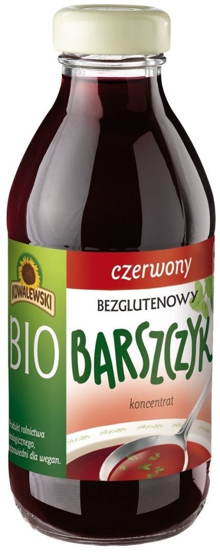 BARSZCZ CZERWONY BEZGLUTENOWY KONCENTRAT BIO 320 ml - KOWALEWSKI KOWALEWSKI (przetwory warzywne, dania gotowe) BARSZCZ CZERWONY BEZGLUTENOWY KONCENTRAT BIO 320 ml - KOWALEWSKI KOWALEWSKI (przetwory warzywne, dania gotowe)