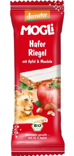 BATON OWSIANY JABŁKOWO - MIGDAŁOWY DEMETER BIO 25 g - MOGLI MOGLI (musy owocowe, przekąski)