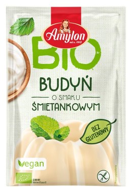 BUDYŃ O SMAKU ŚMIETANKOWYM BEZGLUTENOWY BIO 40 g - AMYLON AMYLON (budynie, galaretki,kisiele,cukry, skrobie