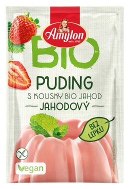 BUDYŃ TRUSKAWKOWY BEZGLUTENOWY BIO 40 g - AMYLON AMYLON (budynie, galaretki,kisiele,cukry, skrobie