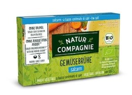 BULION - KOSTKI WARZYWNE BEZ DODATKU CUKRÓW O NISKIEJ ZAWARTOŚCI SOLI BIO (8 x 8,5 g) 68 g - NATUR COMPAGNIE NATUR COMPAGNIE (buliony, kostki rosołowe)