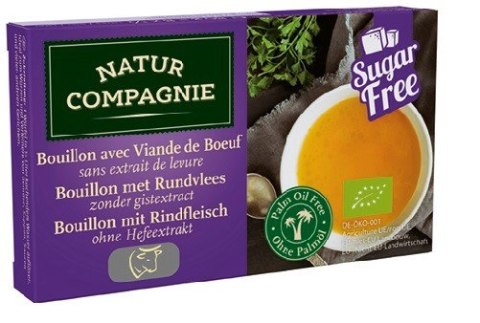 BULION - KOSTKI WOŁOWE BEZ DODATU CUKRÓW I DROŻDŻY BIO (8 x 10 g) 80 g - NATUR COMPAGNIE NATUR COMPAGNIE (buliony, kostki rosołowe) BULION - KOSTKI WOŁOWE BEZ DODATU CUKRÓW I DROŻDŻY BIO (8 x 10 g) 80 g - NATUR COMPAGNIE NATUR COMPAGNIE (buliony, kostki rosołowe)