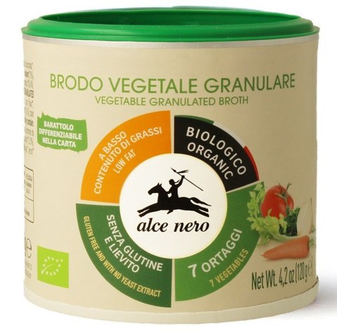 BULION WARZYWNY GRANULOWANY BEZGLUTENOWY BIO 120 g - ALCE NERO ALCE NERO (włoskie produkty) BULION WARZYWNY GRANULOWANY BEZGLUTENOWY BIO 120 g - ALCE NERO ALCE NERO (włoskie produkty)