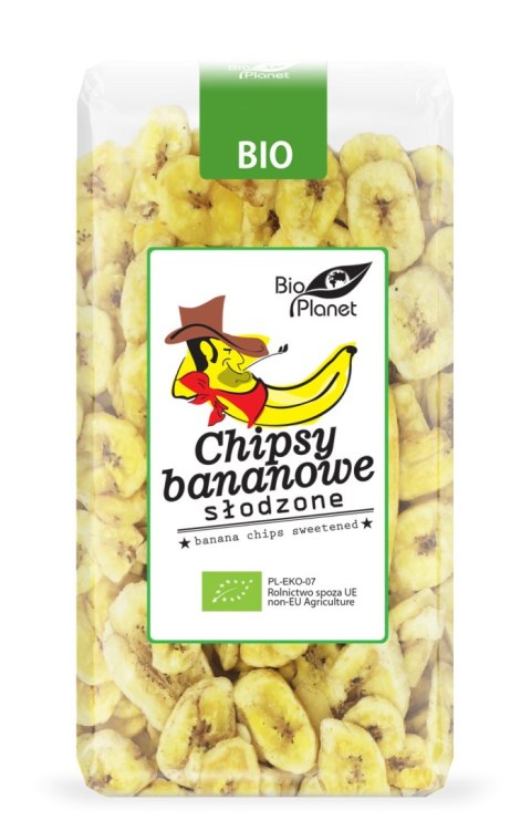 CHIPSY BANANOWE SŁODZONE BIO 350 g - BIO PLANET BIO PLANET - seria PRZEKĄSKI CHIPSY BANANOWE SŁODZONE BIO 350 g - BIO PLANET BIO PLANET - seria PRZEKĄSKI