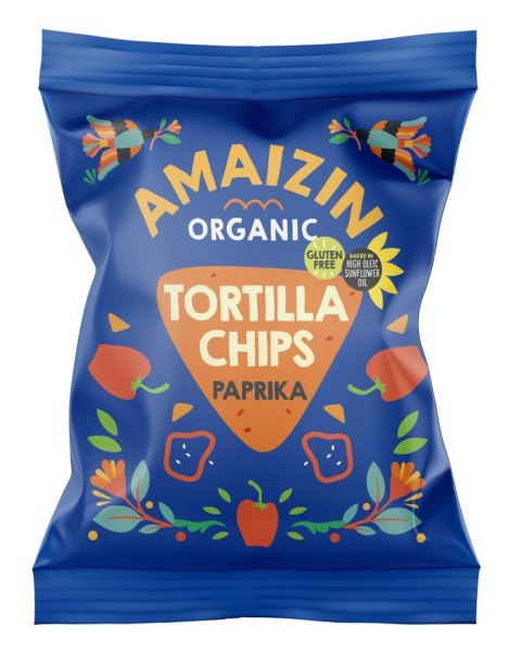 CHIPSY TORTILLA KUKURYDZIANE PAPRYKOWE BEZGLUTENOWE BIO 75 g - AMAIZIN AMAIZIN (napoje kokosowe, tortilla, chipsy, inne) CHIPSY TORTILLA KUKURYDZIANE PAPRYKOWE BEZGLUTENOWE BIO 75 g - AMAIZIN AMAIZIN (napoje kokosowe, tortilla, chipsy, inne)