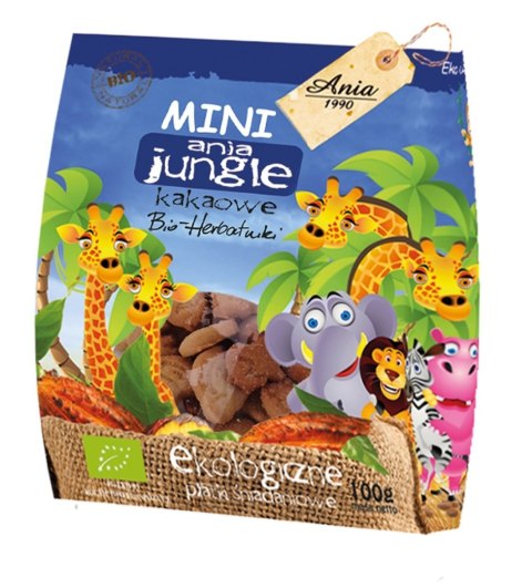 CIASTKA KAKAOWE MINI JUNGLE BIO 100 g - BIO ANIA BIO ANIA (ciastka, muffiny, wafle) CIASTKA KAKAOWE MINI JUNGLE BIO 100 g - BIO ANIA BIO ANIA (ciastka, muffiny, wafle)