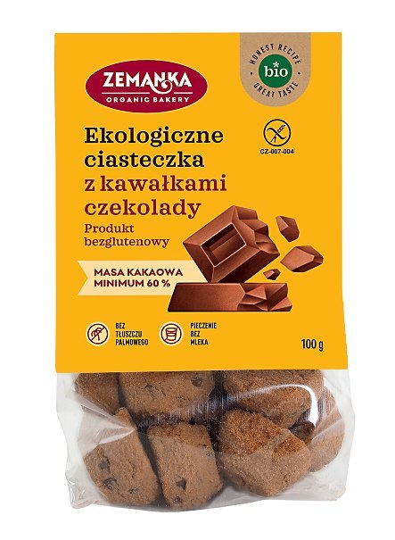 CIASTKA Z KAWAŁKAMI CZEKOLADY BEZGLUTENOWE BIO 100 g - ZEMANKA ZEMANKA (ciastka) CIASTKA Z KAWAŁKAMI CZEKOLADY BEZGLUTENOWE BIO 100 g - ZEMANKA ZEMANKA (ciastka)