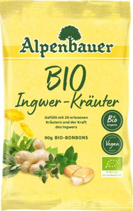 CUKIERKI Z NADZIENIEM O SMAKU IMBIROWO - ZIOŁOWYM BIO 90 g - ALPENBAUER ALPENBAUER (cukierki)