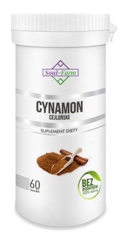 CYNAMON CEJLOŃSKI EKSTRAKT (400 mg) 60 KAPSUŁEK - SOUL FARM SOUL FARM (witaminy i ekstrakty)