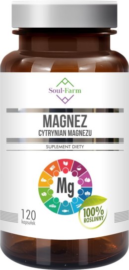 CYTRYNIAN MAGNEZU (650 mg) 120 KAPSUŁEK - SOUL FARM SOUL FARM (witaminy i ekstrakty)
