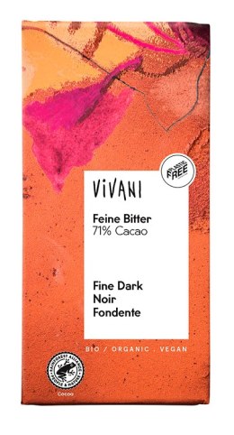 CZEKOLADA GORZKA 71 % BIO 100 g - VIVANI VIVANI (czekolady, batony, kakao instant)