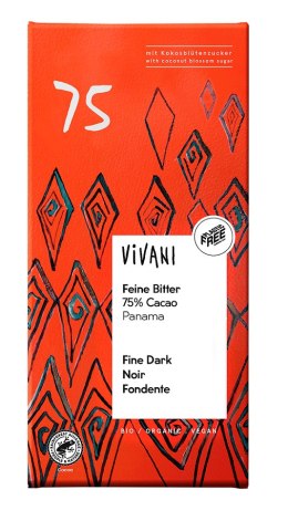 CZEKOLADA GORZKA 75 % BIO 80 g - VIVANI VIVANI (czekolady, batony, kakao instant)