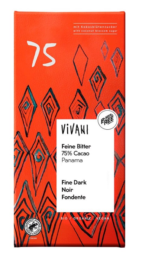 CZEKOLADA GORZKA 75 % BIO 80 g - VIVANI VIVANI (czekolady, batony, kakao instant) CZEKOLADA GORZKA 75 % BIO 80 g - VIVANI VIVANI (czekolady, batony, kakao instant)