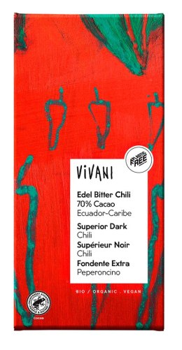 CZEKOLADA GORZKA Z CHILI BIO 100 g - VIVANI VIVANI (czekolady, batony, kakao instant)