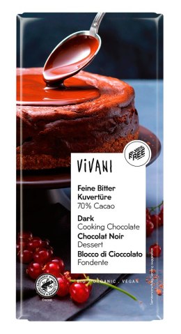 CZEKOLADA KUWERTURA GORZKA DO GOTOWANIA WEGAŃSKA BIO 200 g - VIVANI VIVANI (czekolady, batony, kakao instant)