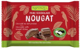 CZEKOLADA MLECZNA Z NADZIENIEM NUGATOWYM FAIR TRADE BIO 100 g - RAPUNZEL RAPUNZEL (kremy orzechowe, ketchupy, czekolady)