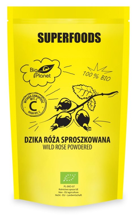 DZIKA RÓŻA SPROSZKOWANA BIO 150 g - BIO PLANET BIO PLANET - seria SUPERFOODS DZIKA RÓŻA SPROSZKOWANA BIO 150 g - BIO PLANET BIO PLANET - seria SUPERFOODS