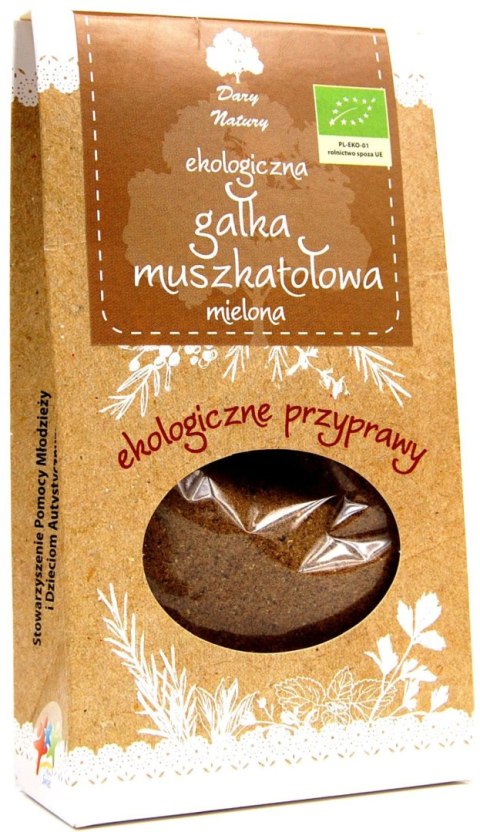 GAŁKA MUSZKATOŁOWA MIELONA BIO 30 g - DARY NATURY DARY NATURY - przyprawy i zioła GAŁKA MUSZKATOŁOWA MIELONA BIO 30 g - DARY NATURY DARY NATURY - przyprawy i zioła