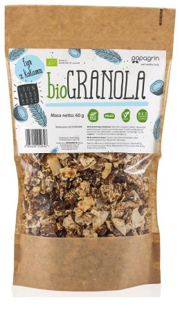 GRANOLA FIGA Z KOKOSEM BEZ DODATKU CUKRÓW BEZGLUTENOWA BIO 60 g - PAPAGRIN PAPAGRIN (granole)