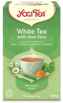 HERBATA BIAŁA Z ALOESEM (WHITE TEA WITH ALOE VERA) BIO (17 x 1,8 g) 30,6 g - YOGI TEA YOGI TEA (herbaty i herbatki)