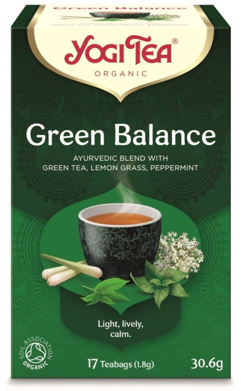 HERBATA ZIELONA RÓWNOWAGA (GREEN BALANCE) BIO (17 x 1,8 g) 30,6 g - YOGI TEA YOGI TEA (herbaty i herbatki) HERBATA ZIELONA RÓWNOWAGA (GREEN BALANCE) BIO (17 x 1,8 g) 30,6 g - YOGI TEA YOGI TEA (herbaty i herbatki)