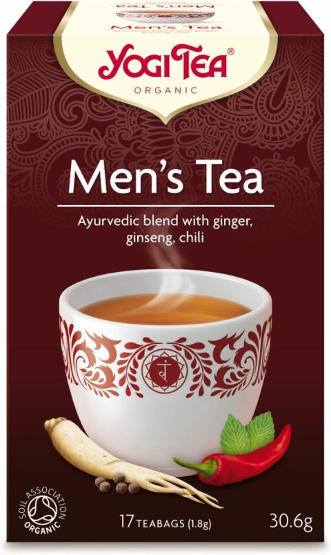HERBATKA DLA MĘŻCZYZN (MEN'S TEA) BIO (17 x 1,8 g) 30,6 g - YOGI TEA YOGI TEA (herbaty i herbatki) HERBATKA DLA MĘŻCZYZN (MEN'S TEA) BIO (17 x 1,8 g) 30,6 g - YOGI TEA YOGI TEA (herbaty i herbatki)