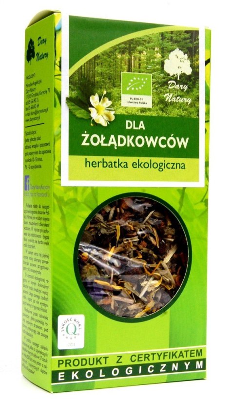 HERBATKA DLA ŻOŁĄDKOWCÓW BIO 50 g - DARY NATURY DARY NATURY - herbatki HERBATKA DLA ŻOŁĄDKOWCÓW BIO 50 g - DARY NATURY DARY NATURY - herbatki