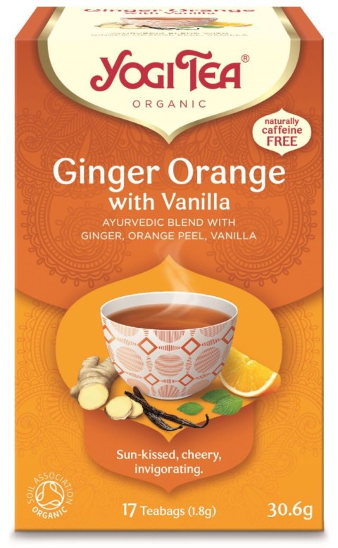 HERBATKA IMBIROWO - POMARAŃCZOWA Z WANILIĄ (GINGER ORANGE WITH VANILLA) BIO (17 x 1,8 g) 30,6 g - YOGI TEA YOGI TEA (herbaty i herbatki) HERBATKA IMBIROWO - POMARAŃCZOWA Z WANILIĄ (GINGER ORANGE WITH VANILLA) BIO (17 x 1,8 g) 30,6 g - YOGI TEA YOGI TEA (herbaty i herbatki)