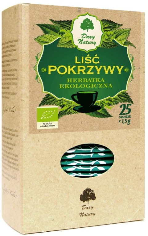 HERBATKA LIŚĆ POKRZYWY BIO (25 x 1,5 g) 37,5 g - DARY NATURY DARY NATURY - herbatki