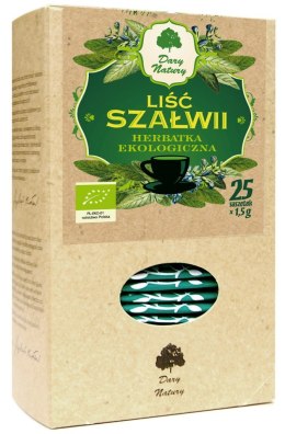 HERBATKA LIŚĆ SZAŁWII BIO (25 x 1,5 g) 37,5 g - DARY NATURY DARY NATURY - herbatki