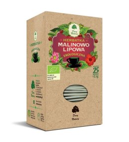 HERBATKA MALINOWO - LIPOWA BIO (25 x 2,5 g) 62,5 g - DARY NATURY DARY NATURY - herbatki