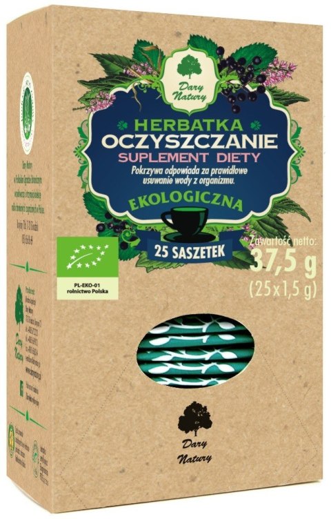 HERBATKA OCZYSZCZENIE BIO (25 x 1,5 g) 37,5 g - DARY NATURY DARY NATURY - herbatki HERBATKA OCZYSZCZENIE BIO (25 x 1,5 g) 37,5 g - DARY NATURY DARY NATURY - herbatki