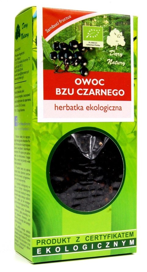 HERBATKA OWOC CZARNEGO BZU BIO 100 g - DARY NATURY DARY NATURY - herbatki HERBATKA OWOC CZARNEGO BZU BIO 100 g - DARY NATURY DARY NATURY - herbatki