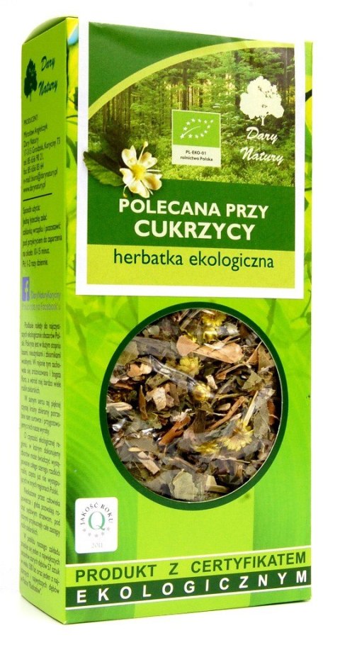 HERBATKA POLECANA PRZY CUKRZYCY BIO 50 g - DARY NATURY DARY NATURY - herbatki HERBATKA POLECANA PRZY CUKRZYCY BIO 50 g - DARY NATURY DARY NATURY - herbatki