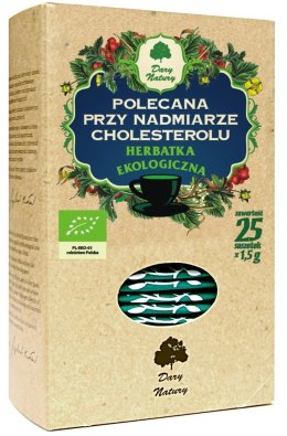 HERBATKA POLECANA PRZY NADMIARZE CHOLESTEROLU BIO (25 x 1,5 g) 37,5 g - DARY NATURY DARY NATURY - herbatki