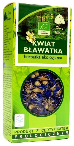 HERBATKA Z KWIATU BŁAWATKA BIO 25 g - DARY NATURY DARY NATURY - herbatki