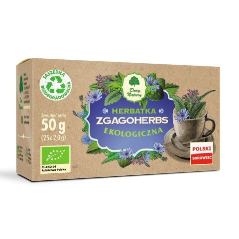 HERBATKA ZGAGOHERBS BIO (25 x 2 g) 50 g - DARY NATURY DARY NATURY - herbatki HERBATKA ZGAGOHERBS BIO (25 x 2 g) 50 g - DARY NATURY DARY NATURY - herbatki