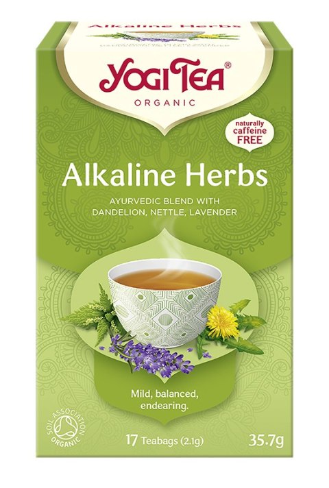 HERBATKA ZIOŁA ALKALICZNE (ALKALINE HERBS) BIO (17 x 2,1 g) 35,7 g - YOGI TEA YOGI TEA (herbaty i herbatki) HERBATKA ZIOŁA ALKALICZNE (ALKALINE HERBS) BIO (17 x 2,1 g) 35,7 g - YOGI TEA YOGI TEA (herbaty i herbatki)