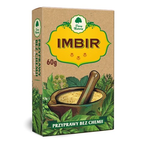 IMBIR MIELONY 60 g - DARY NATURY DARY NATURY - przyprawy i zioła IMBIR MIELONY 60 g - DARY NATURY DARY NATURY - przyprawy i zioła