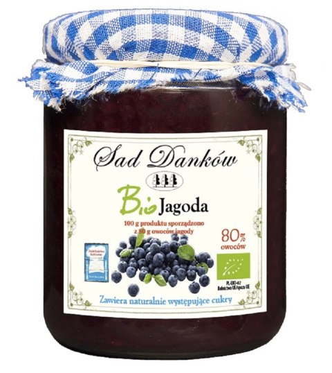 JAGODA 80 % BIO 260 g - SAD DANKÓW SAD DANKÓW (przetwory owocowe) JAGODA 80 % BIO 260 g - SAD DANKÓW SAD DANKÓW (przetwory owocowe)