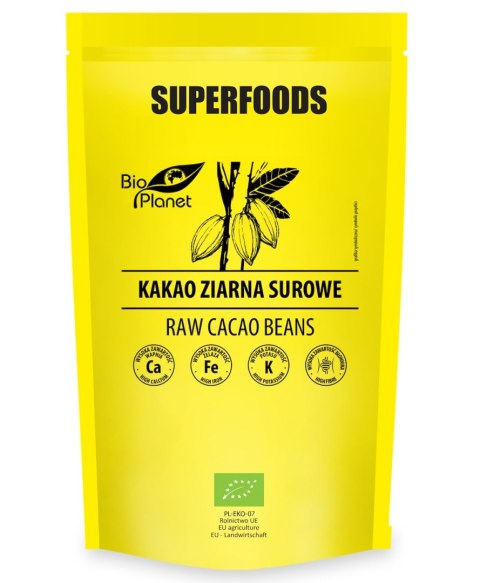 KAKAO ZIARNA SUROWE BIO 200 g - BIO PLANET BIO PLANET - seria SUPERFOODS KAKAO ZIARNA SUROWE BIO 200 g - BIO PLANET BIO PLANET - seria SUPERFOODS