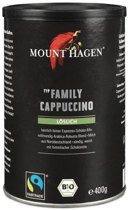 KAWA CAPPUCCINO FAMILY FAIR TRADE BIO 400 g - MOUNT HAGEN MOUNT HAGEN (kawy)