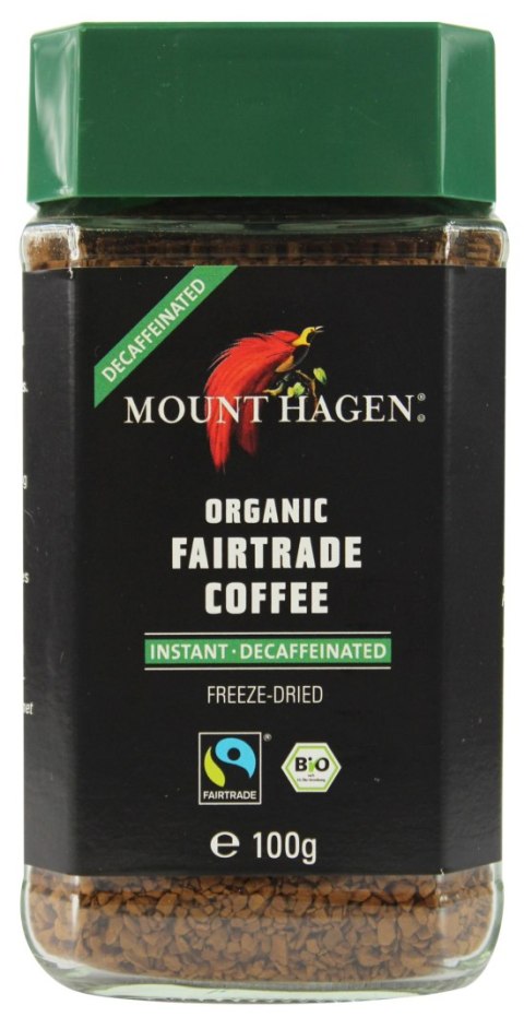 KAWA ROZPUSZCZALNA BEZKOFEINOWA ARABICA/ROBUSTA FAIR TRADE BIO 100 g - MOUNT HAGEN MOUNT HAGEN (kawy) KAWA ROZPUSZCZALNA BEZKOFEINOWA ARABICA/ROBUSTA FAIR TRADE BIO 100 g - MOUNT HAGEN MOUNT HAGEN (kawy)