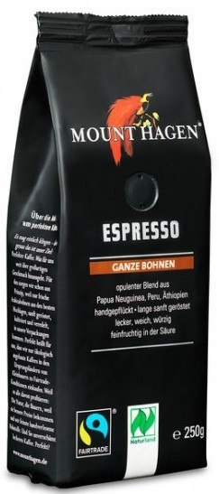KAWA ZIARNISTA ARABICA 100 % ESPRESSO FAIR TRADE BIO 250 g - MOUNT HAGEN MOUNT HAGEN (kawy) KAWA ZIARNISTA ARABICA 100 % ESPRESSO FAIR TRADE BIO 250 g - MOUNT HAGEN MOUNT HAGEN (kawy)