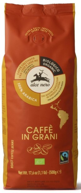 KAWA ZIARNISTA ARABICA 100 % FAIR TRADE BIO 500 g - ALCE NERO ALCE NERO (włoskie produkty)