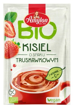 KISIEL INSTANT O SMAKU TRUSKAWKOWYM BEZGLUTENOWY BIO 30 g - AMYLON AMYLON (budynie, galaretki,kisiele,cukry, skrobie