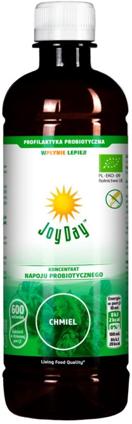 KONCENTRAT NAPOJU PROBIOTYCZNEGO CHMIEL BEZGLUTENOWY BIO 500 ml - JOY DAY JOY DAY (napoje probiotyczne)